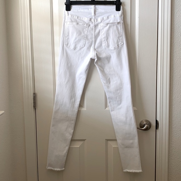 FRAME Le High Skinny white jeans front slit size 26 - Picture 3 of 12